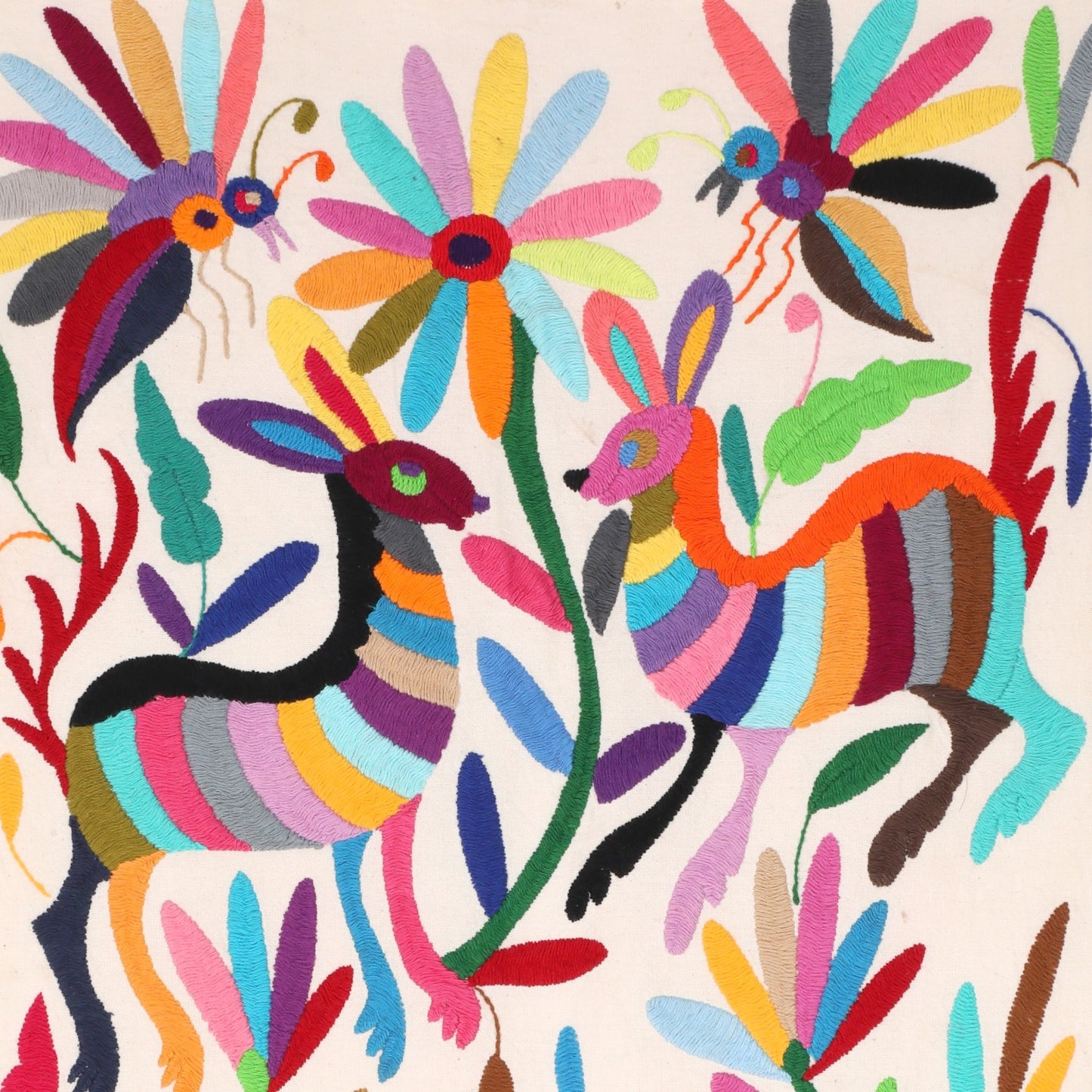 Traditional Tenango - Otomi Flora & Fauna-Inspired Table Runner