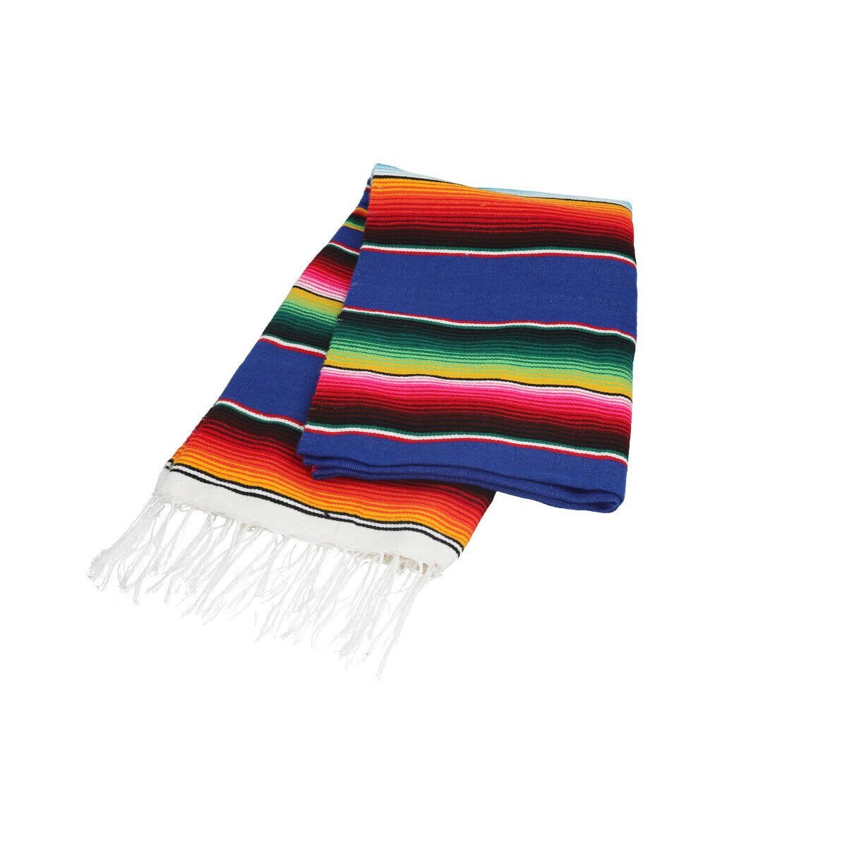 Blue striped Mexican sarape