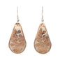 Droplet-shaped Copper and Silver Earrings