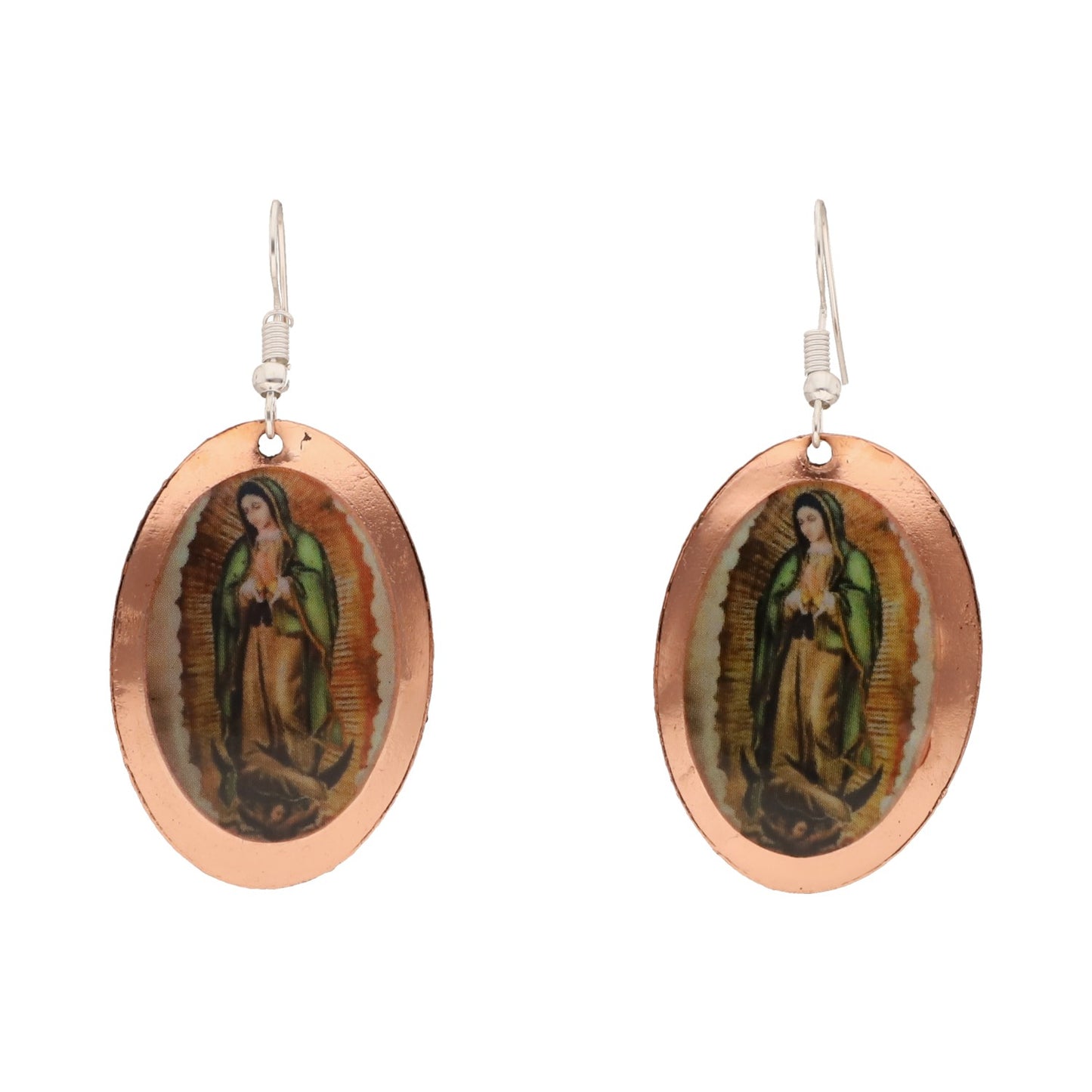 Virgin of Guadalupe Copper Earrings