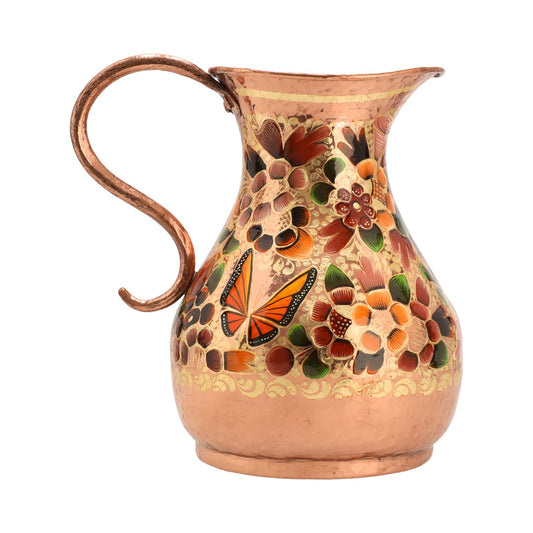 Hand-Painted Copper Jug