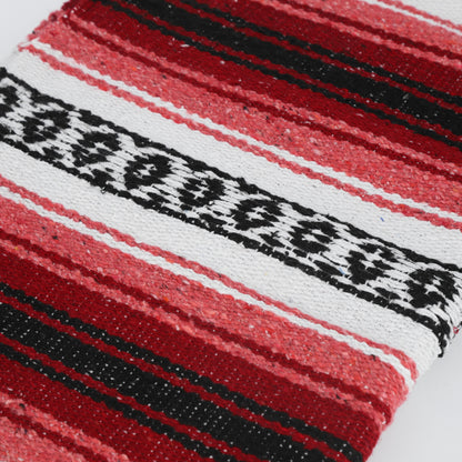 Vibrant Sarape Falsa in Bold Red and Black Design