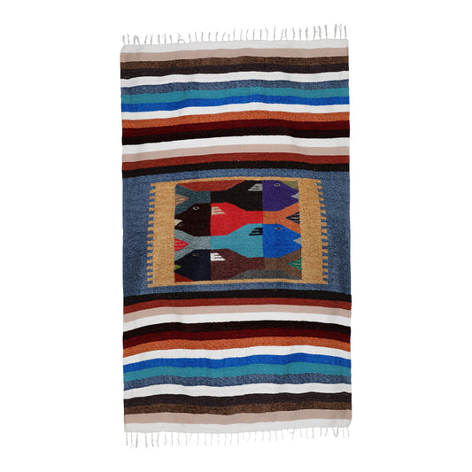 Sarape with Artistic Fish Motif