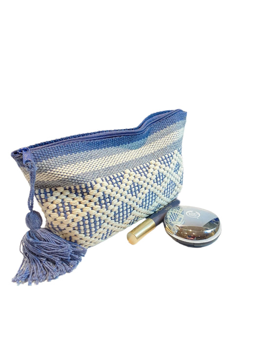 Light Blue Zapotec Cosmetic & Toiletry Bag