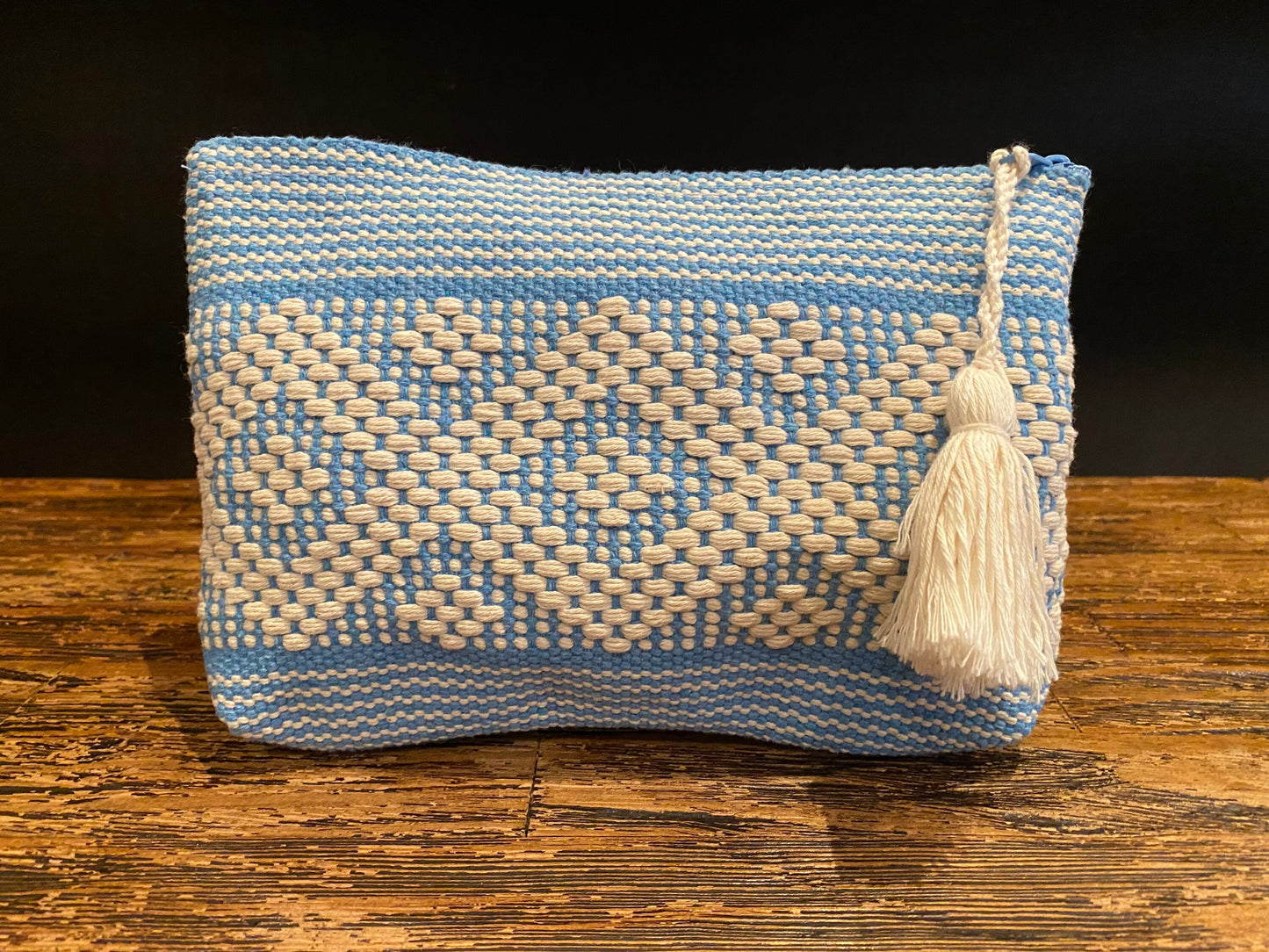 Sky Blue Zapotec Cosmetic & Toiletry Bag