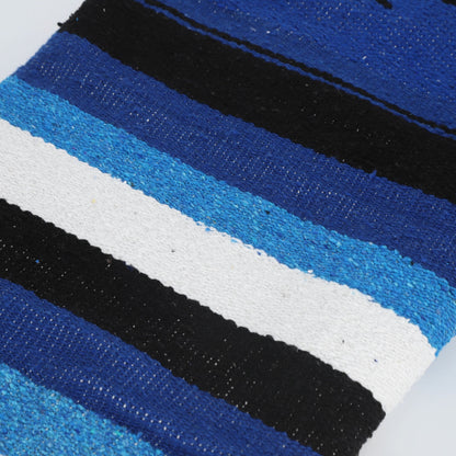 Blue Striped Sarape with Central Diamond