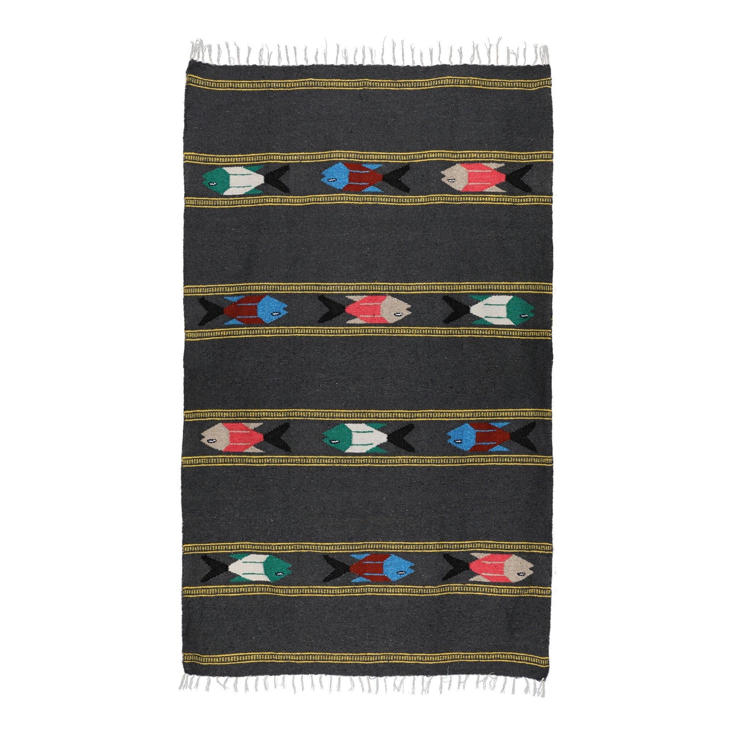 Gray Sarape with Fish Motifs