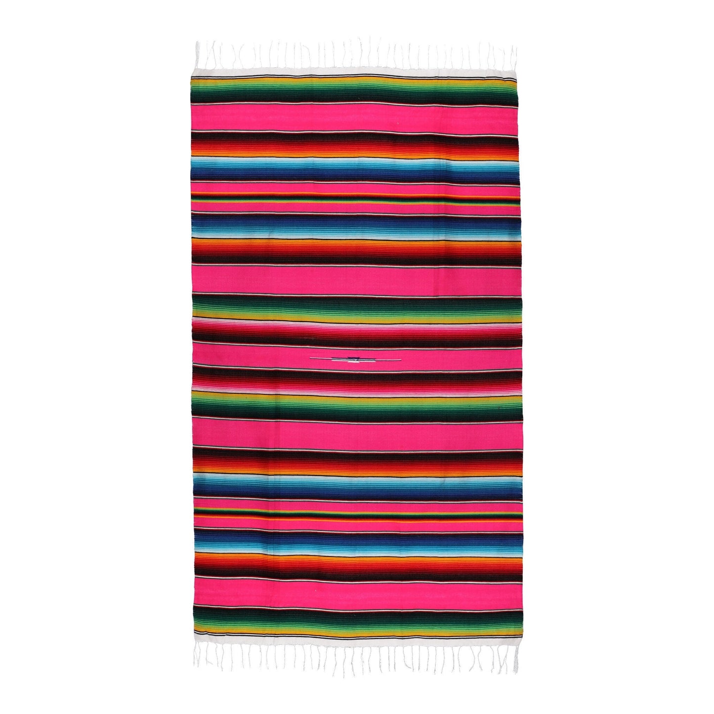 Pink striped Mexican sarape