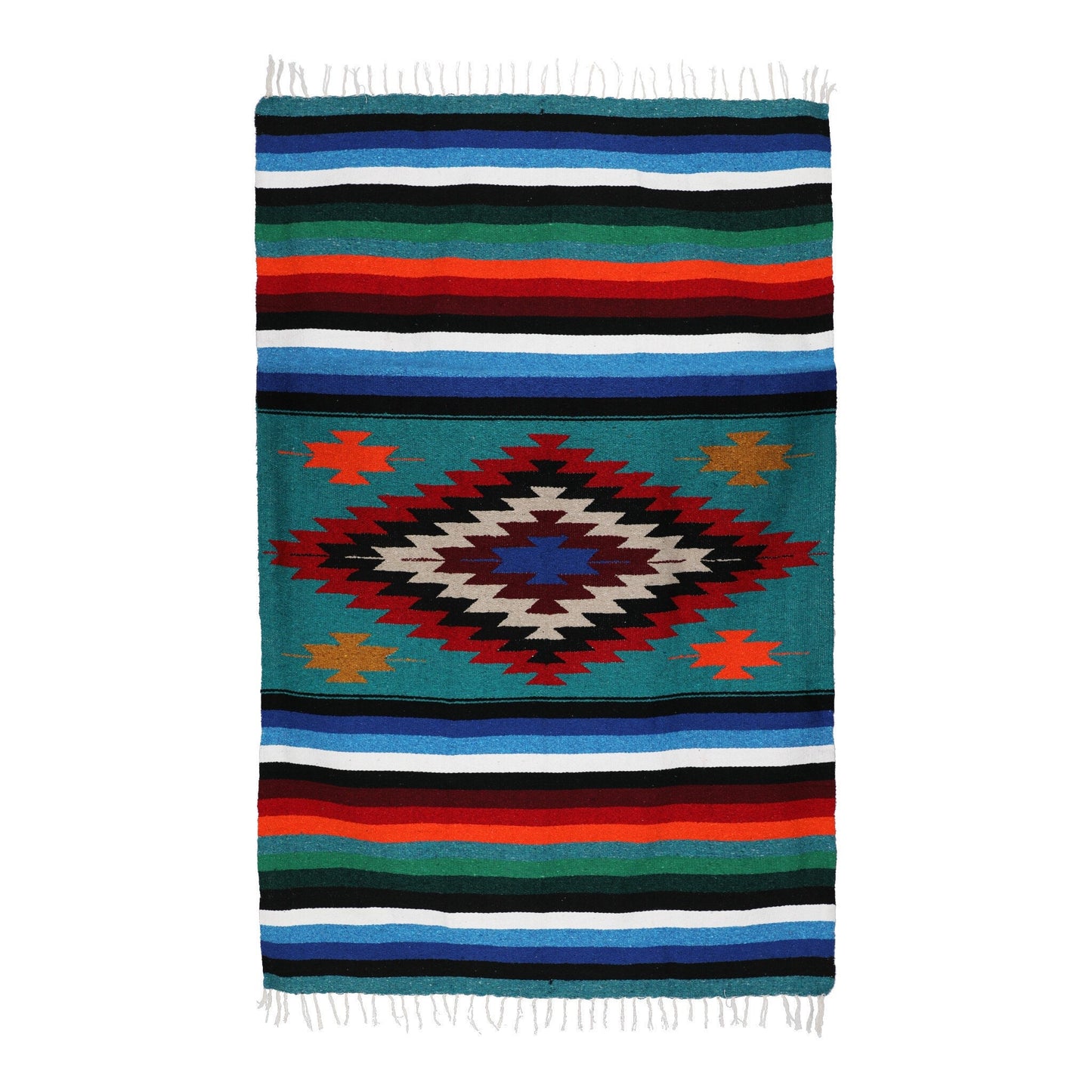 Classic Sarape in Blue and Green Tones