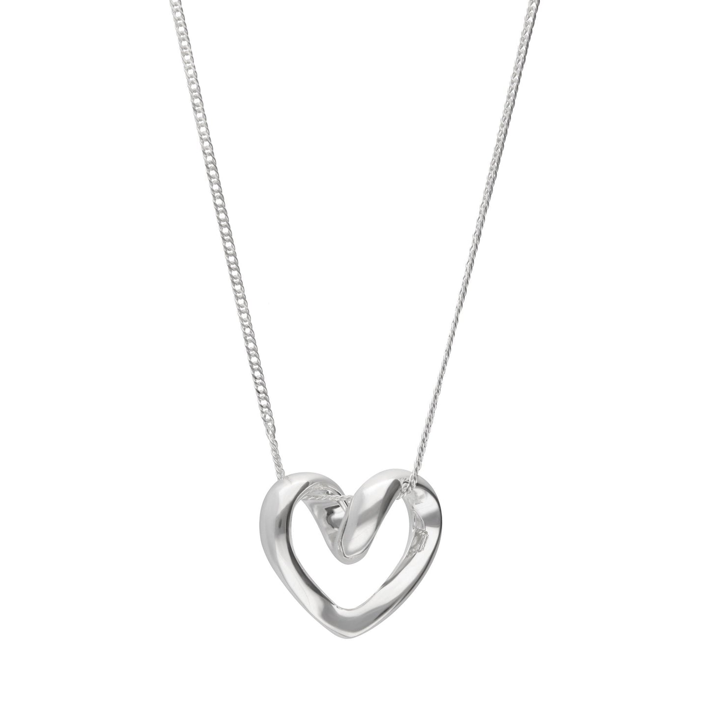 Sterling silver heart necklace