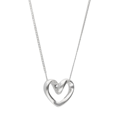 Sterling silver heart necklace