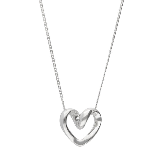 Sterling silver heart necklace