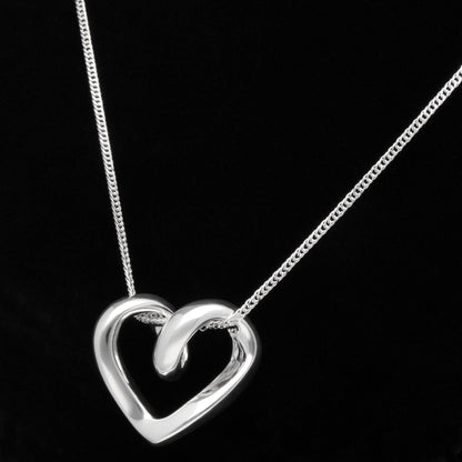 Sterling silver heart necklace