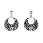 Rounded silver earrings