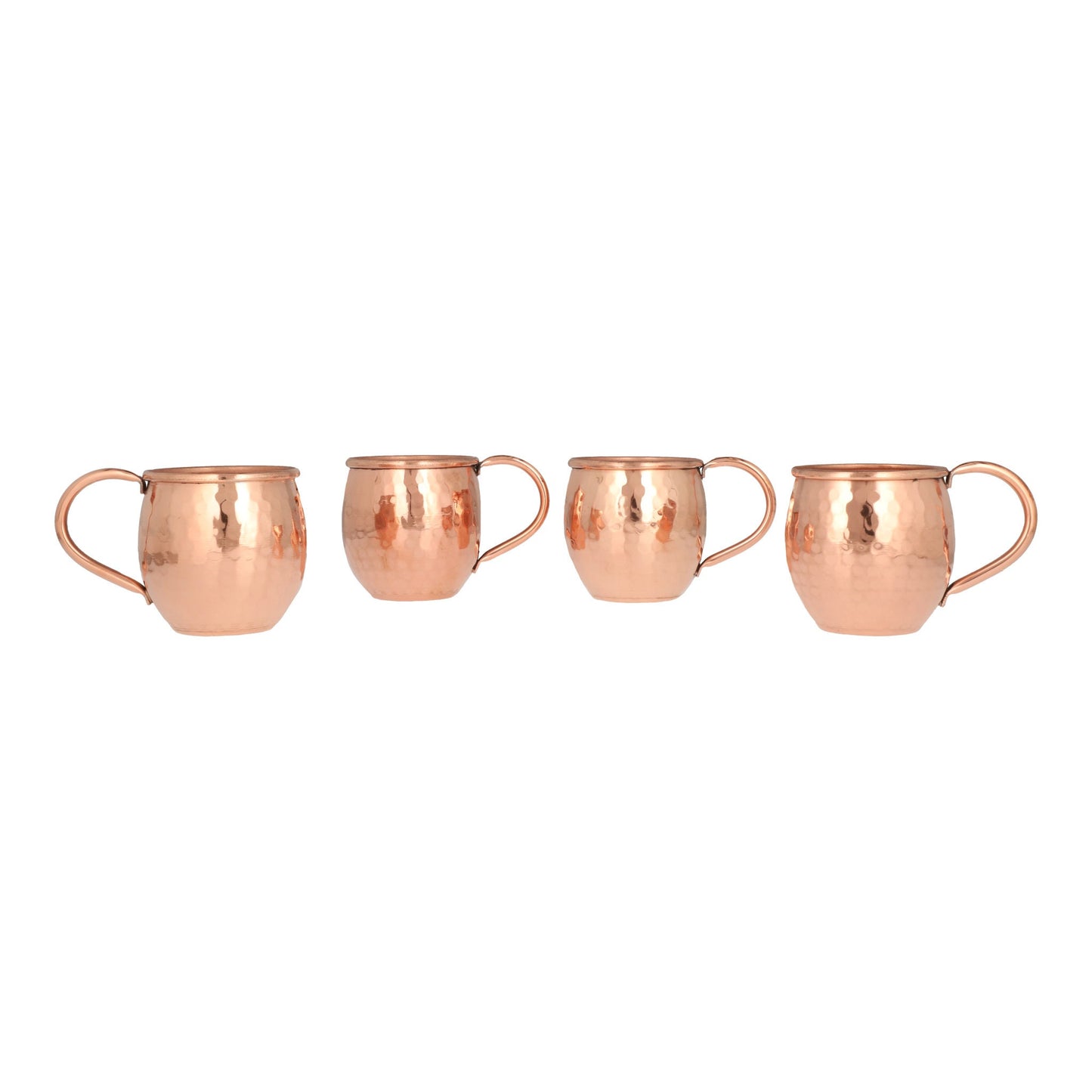 Set of 4 Pure Copper Mugs