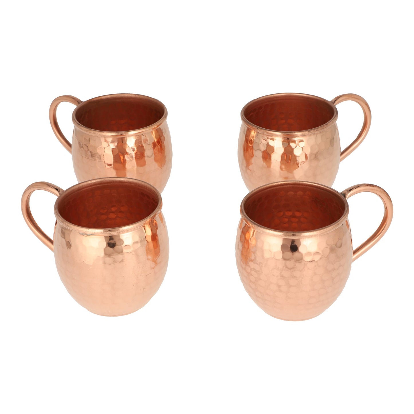 Set of 4 Pure Copper Mugs