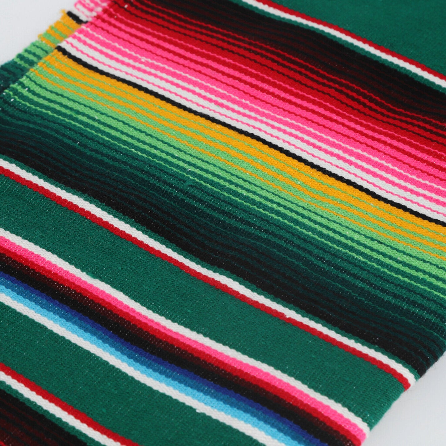 Green striped Mexican sarape