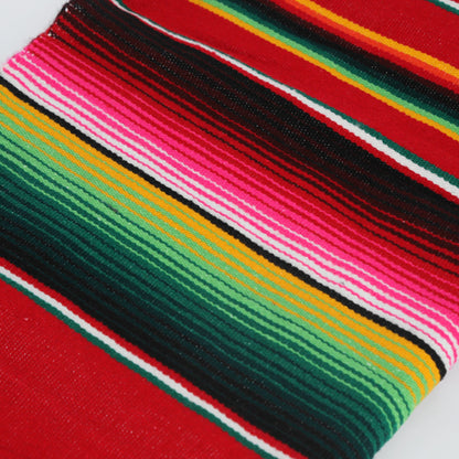 Red striped Mexican sarape