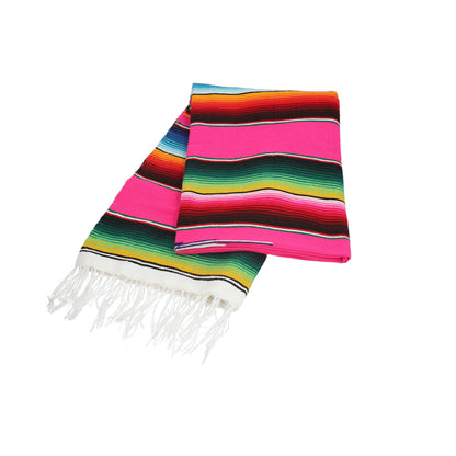 Pink striped Mexican sarape