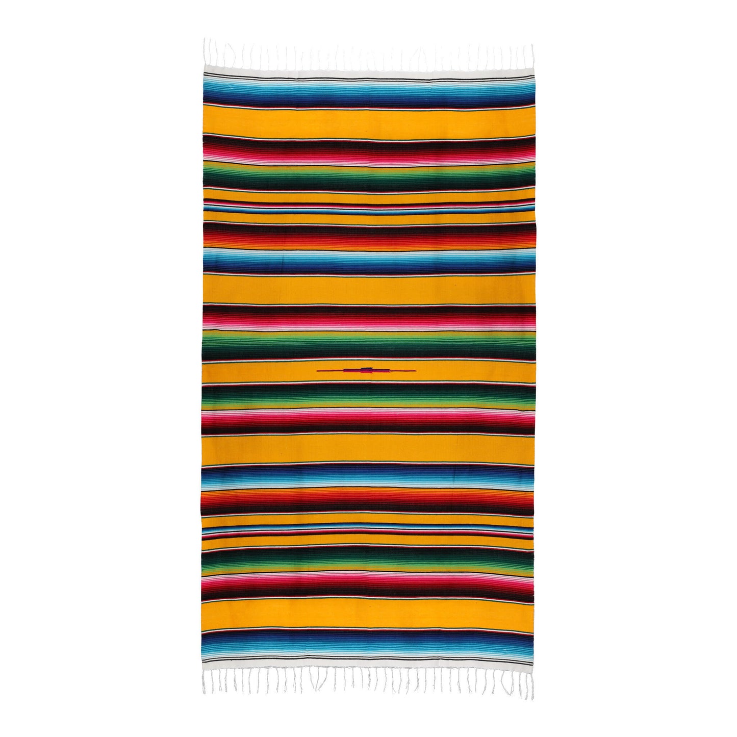 Yellow striped Mexican sarape