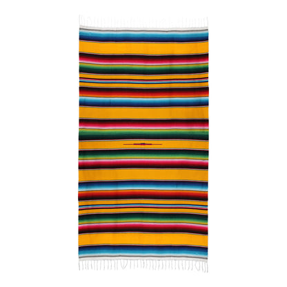 Yellow striped Mexican sarape