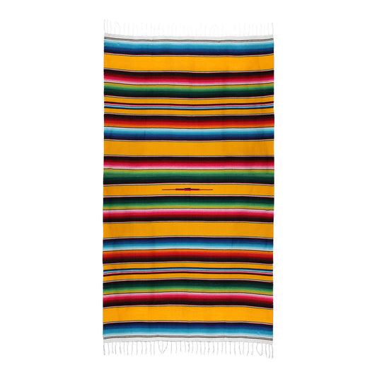 Yellow striped Mexican sarape