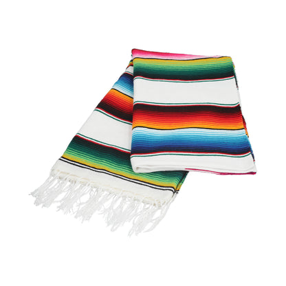 White striped Mexican sarape