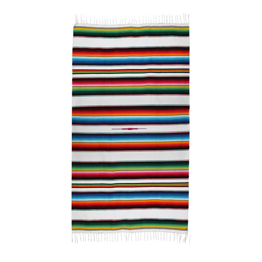 White striped Mexican sarape